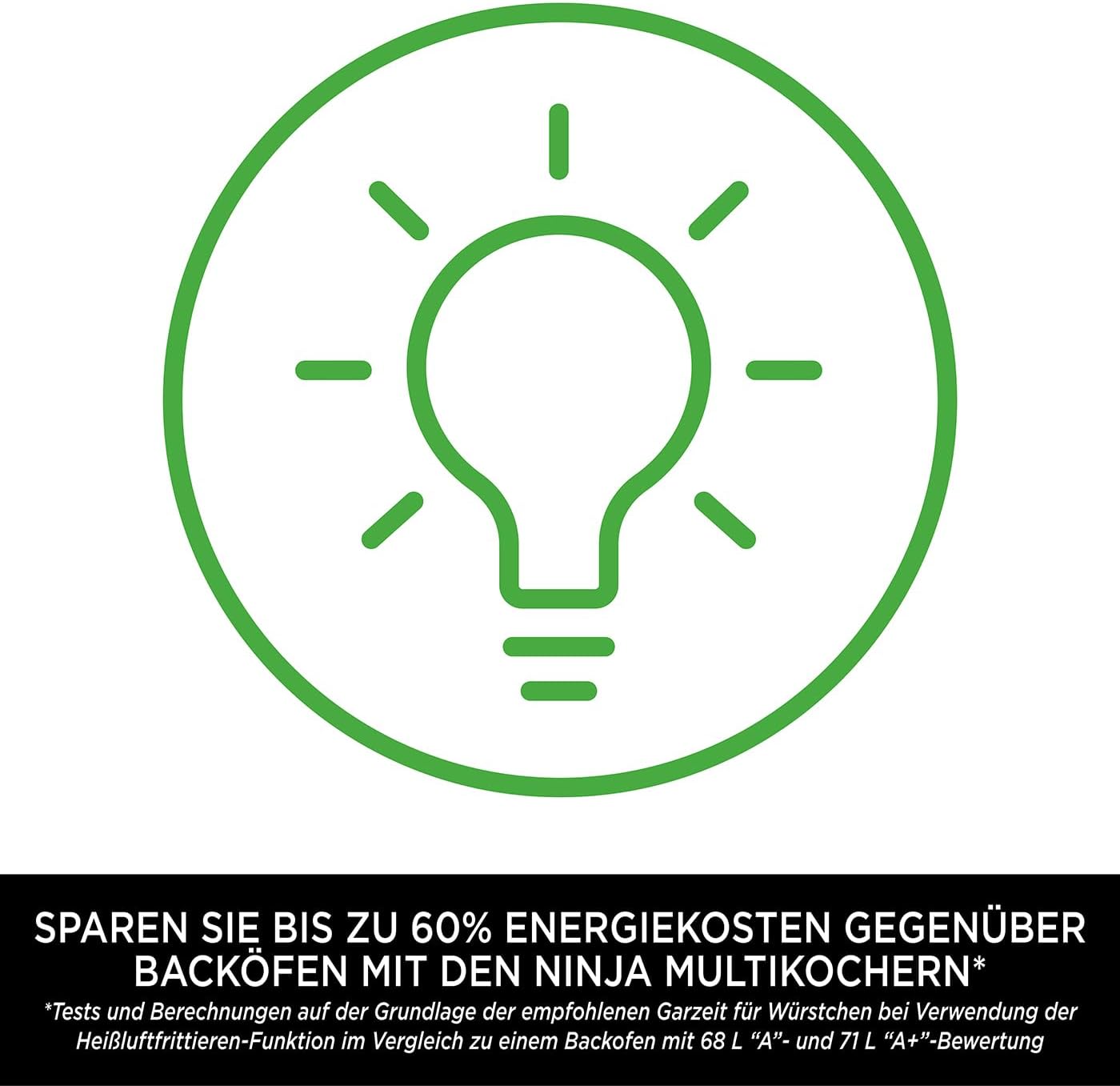 Ninja Foodi MAX Multikocher mit Smart Deckel, 7,5L, 14-in-1 Multicooker, Pressure Cooker Schnellkochtopf, Airfryer Heißluftfritteuse, Slow Cooker, digitaler Temperaturfühler, Edelstahl, OL750EU