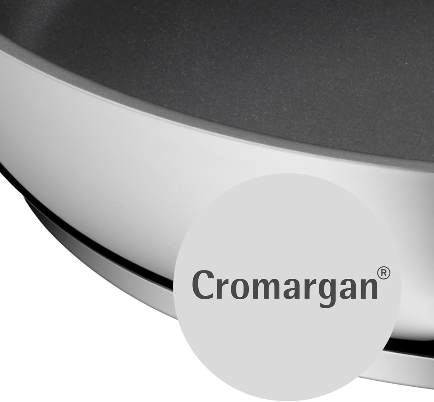 WMF Ceradur Profi Bratpfanne Induktion 28 cm, Keramikpfanne, Cromargan Edelstahl beschichtet, Keramikbeschichtung, Kunststoffgriff